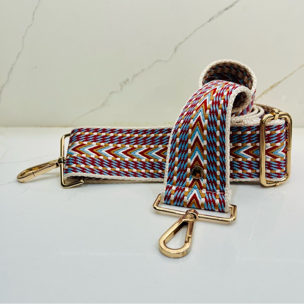 Source Unknown Multicolor Chevron Bag Strap - image 6